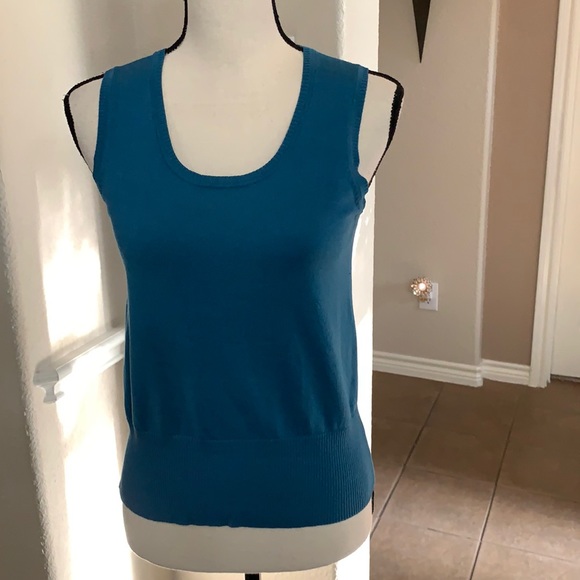 Grace Elements blue sleeveless lightweight  silk blend sweater vest Size XS/PP - Picture 1 of 14
